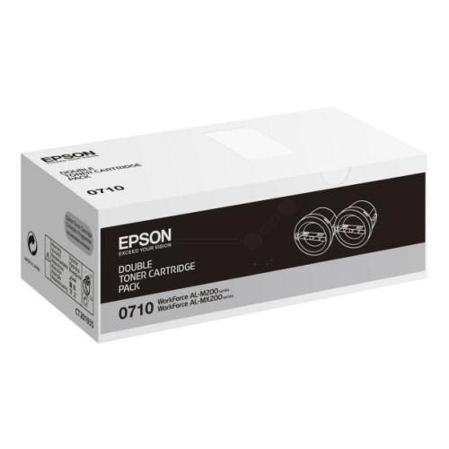 Epson Toner sort (C13S050710 / 0710) (Doppelpak, høj kapacitet)