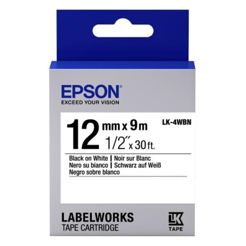 Epson Farvebånd sort / hvid (C53S654021 / LK4WBN)