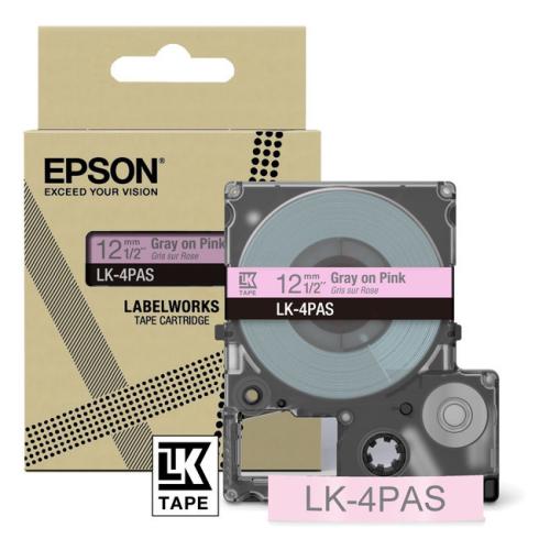 Epson Etiketter gray/Pink (C53S672103 / LK4PAS)