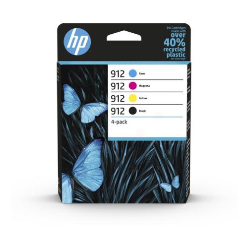 HP Blækpatron sort / cyan / magenta / gul (6ZC74AE#301 / 912) (multipack)