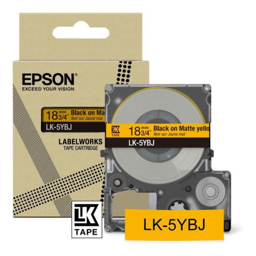 Epson Etiketter sort / gul (C53S672075 / LK5YBJ)