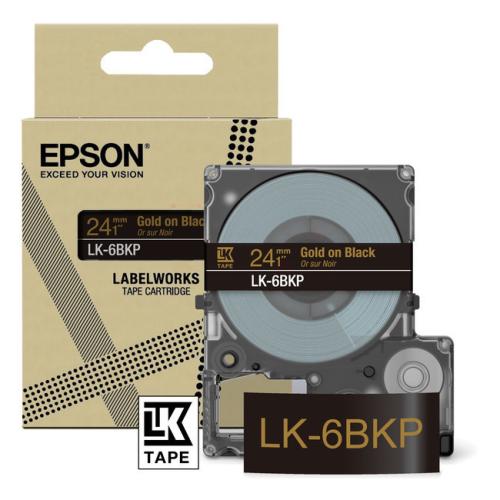 Epson Etiketter sort / guld (C53S672096 / LK6BKP)