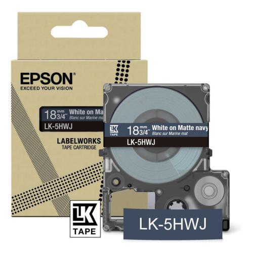Epson Etiketter blå / hvid (C53S672085 / LK5HWJ)