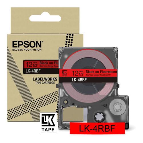 Epson Etiketter sort / rød (C53S672099 / LK4RBF)