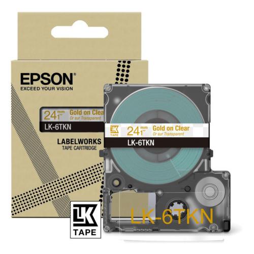 Epson Etiketter gennemsigtig/guld (C53S672098 / LK6TKN)