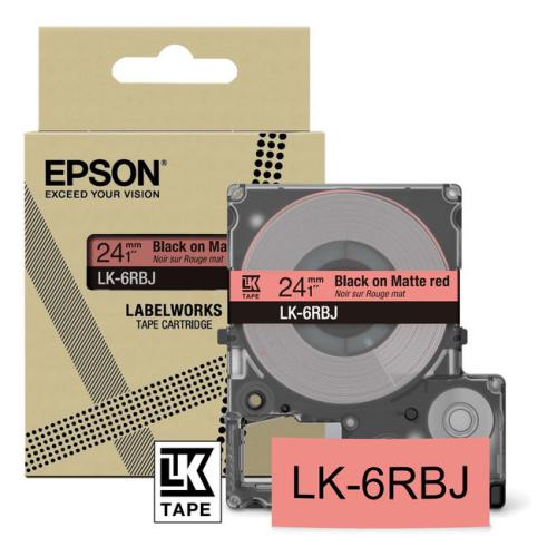 Epson Etiketter sort / rød (C53S672073 / LK6RBJ)